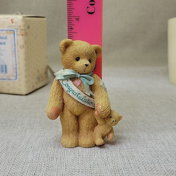 Cherished Teddies Bear "This Calls for a Celebration" Congrats Figurine 1997 w/b - Picture 6 of 9